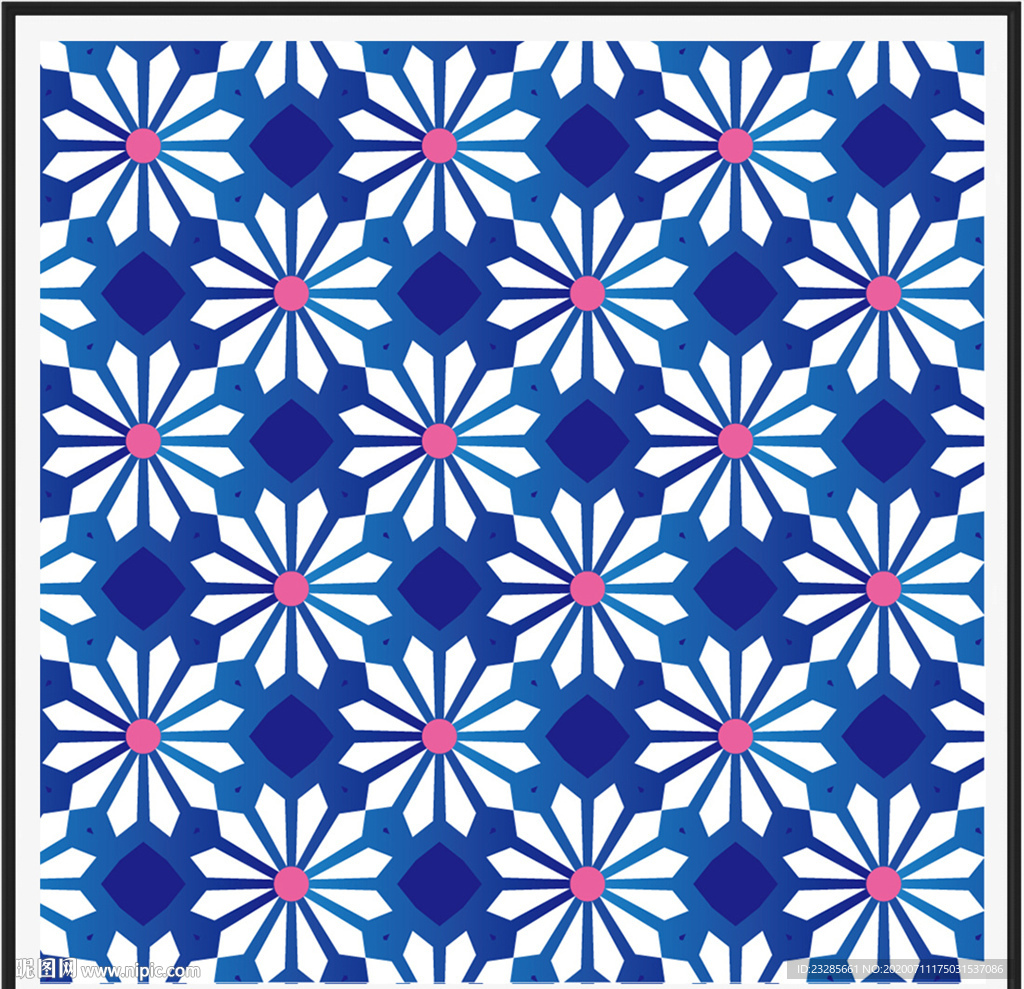 创意几何渐变花瓣花纹底纹背景