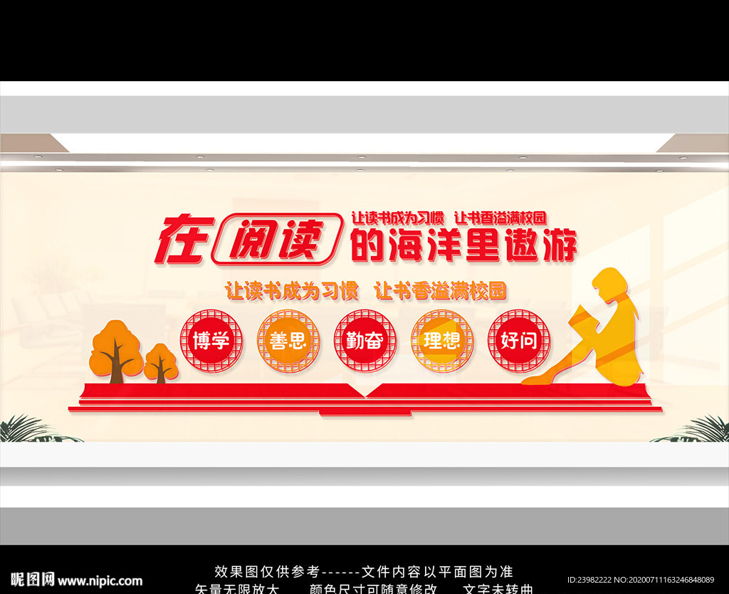 阅览室 阅览室文化墙