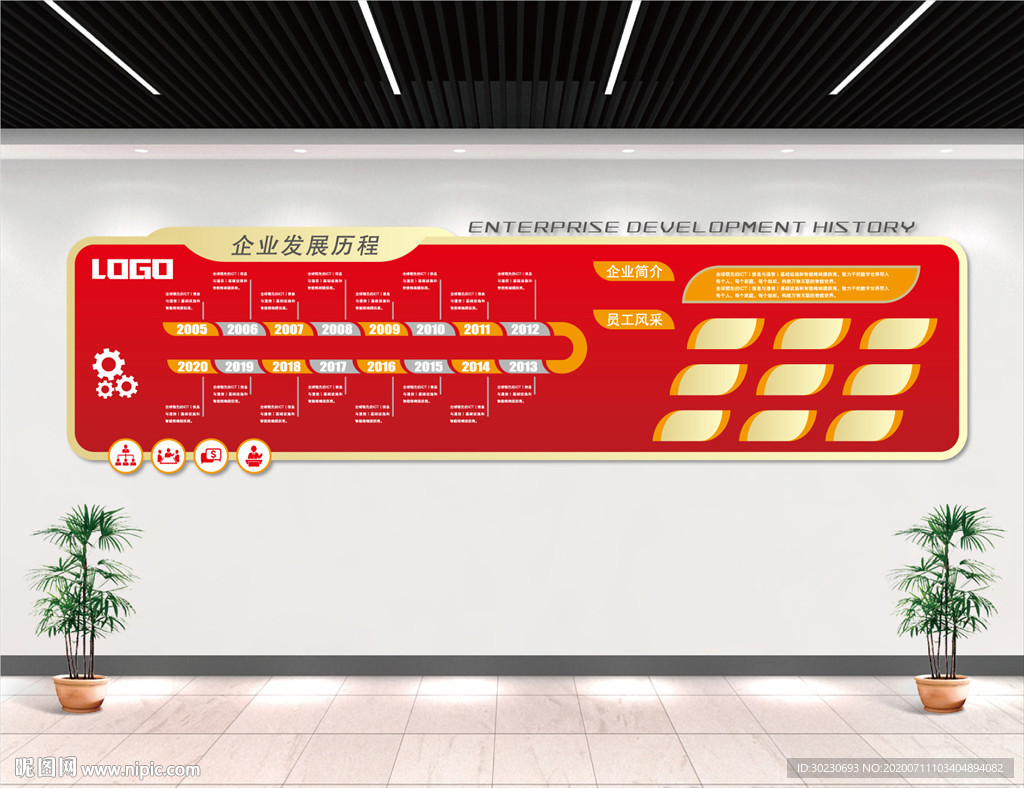 企业发展历程文化墙