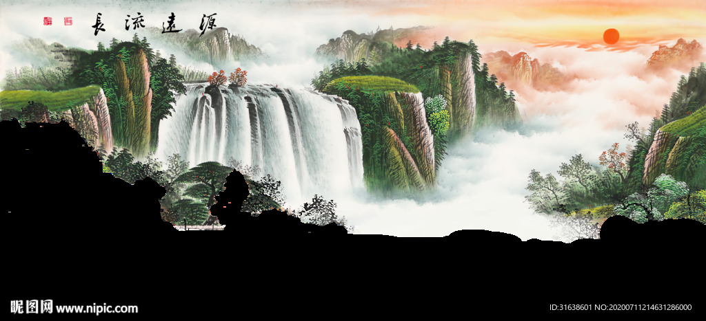 山水画国画山水画