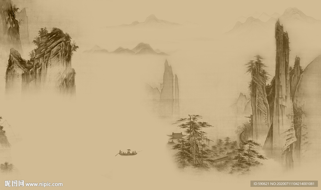 新中式背景墙