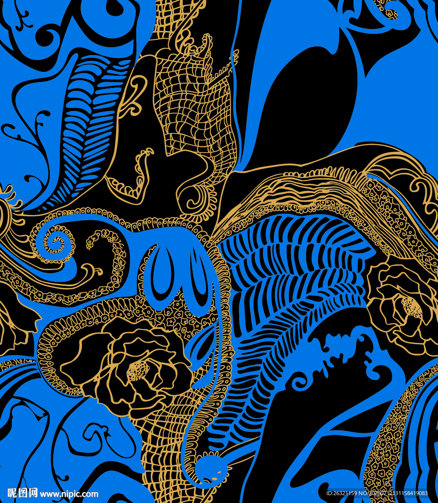 花型 数码 印花 花纹 底纹