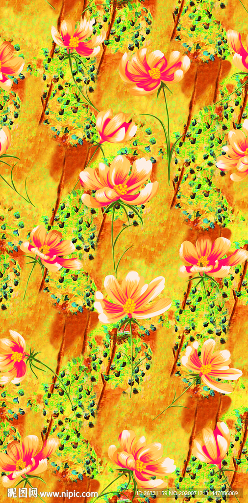 花型 数码 印花 花纹 底纹