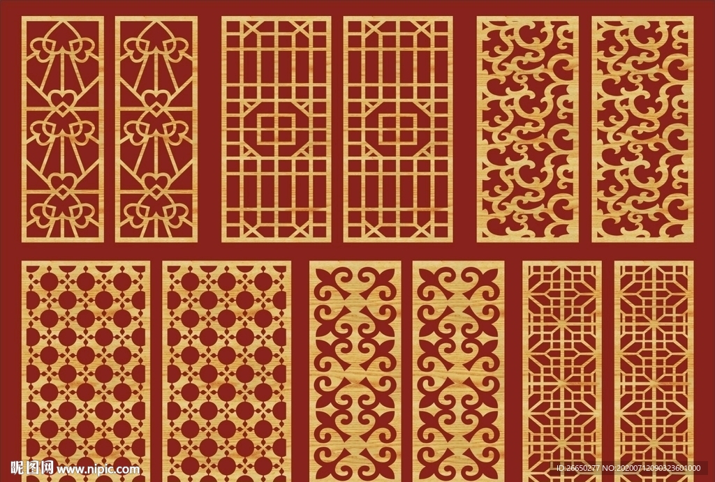 花格 窗花 镂空花纹 屏风 镂
