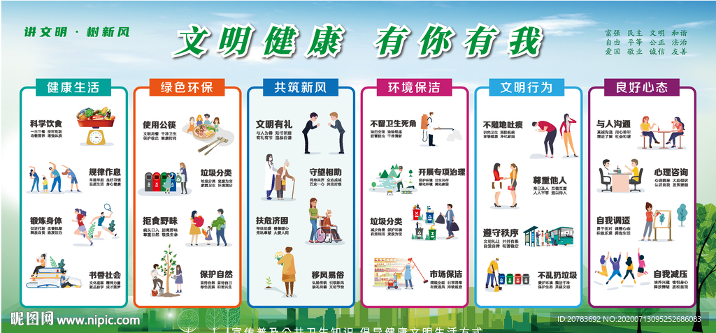 文明健康有你有我 文明城市