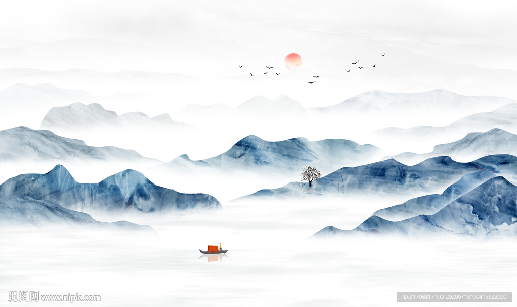 水墨山水画
