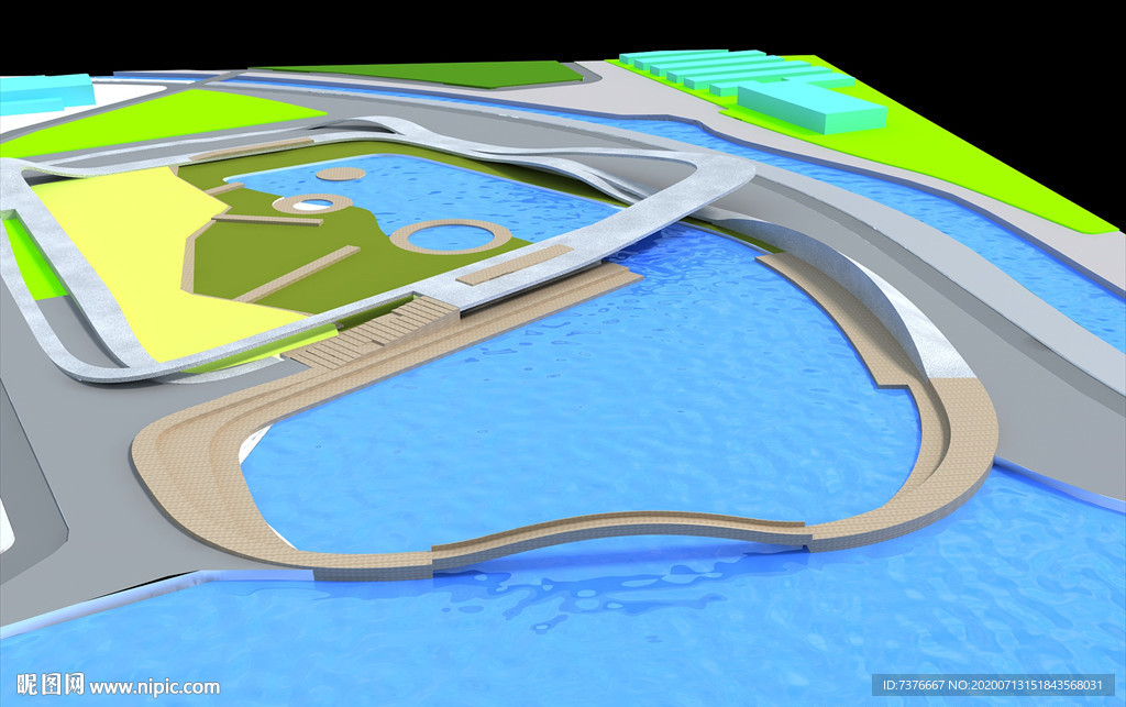 曲线景观  河岸