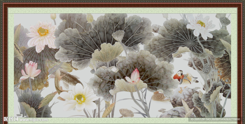 国画荷花
