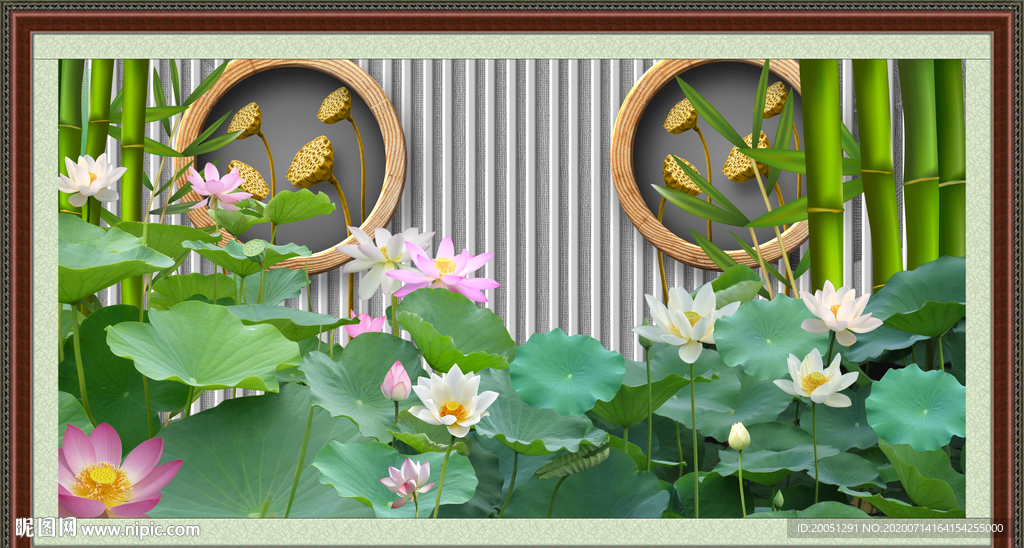 国画荷花