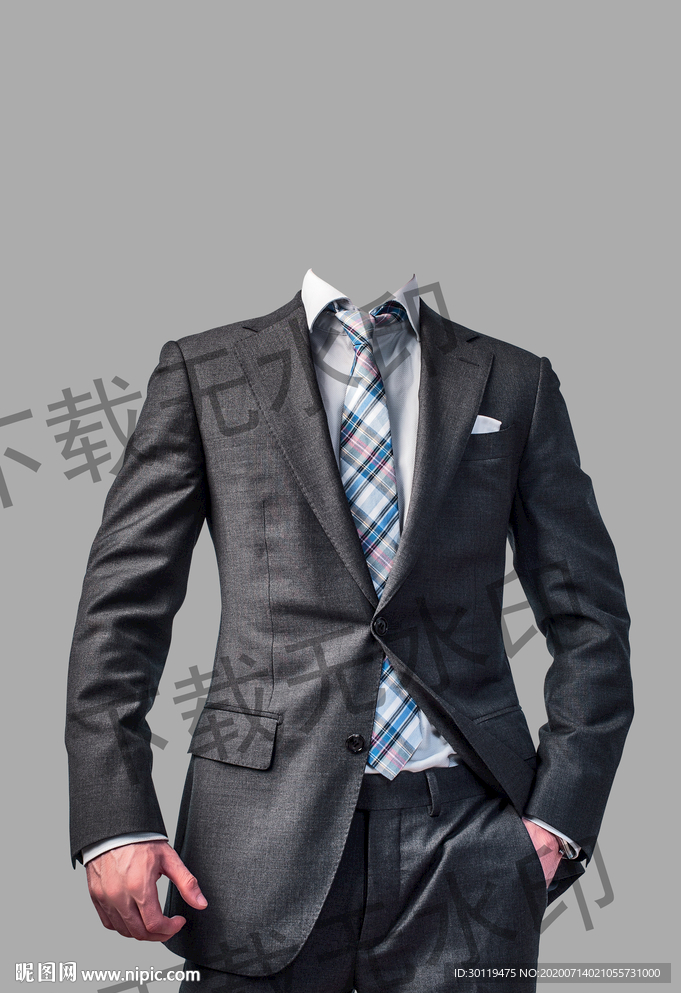 男士西装半身