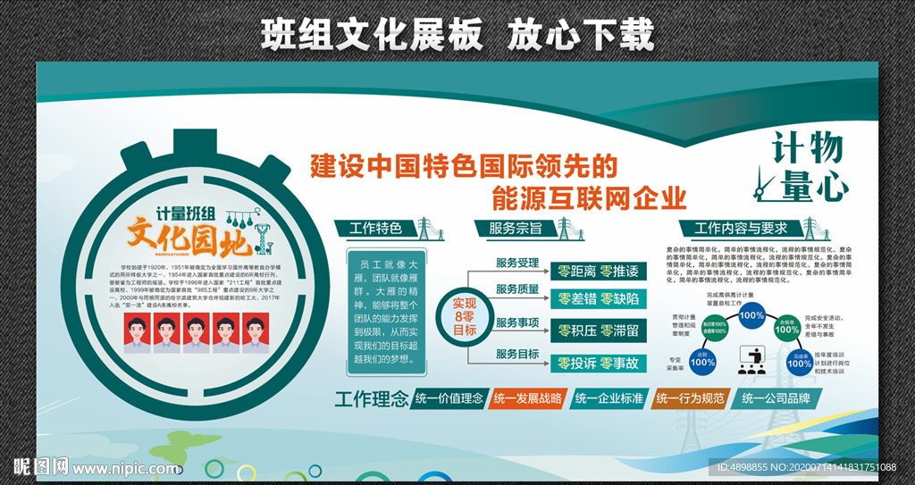 班组文化 电力文化墙 电力班组