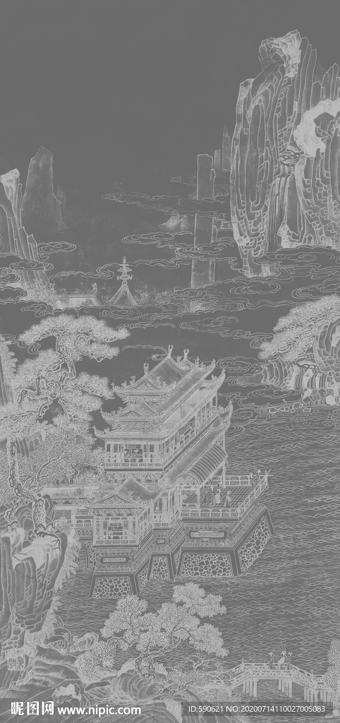 新中式背景墙