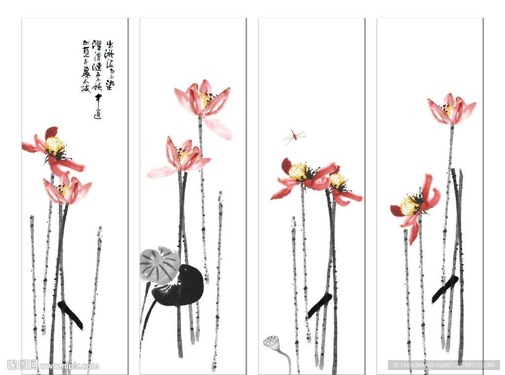 国画荷花