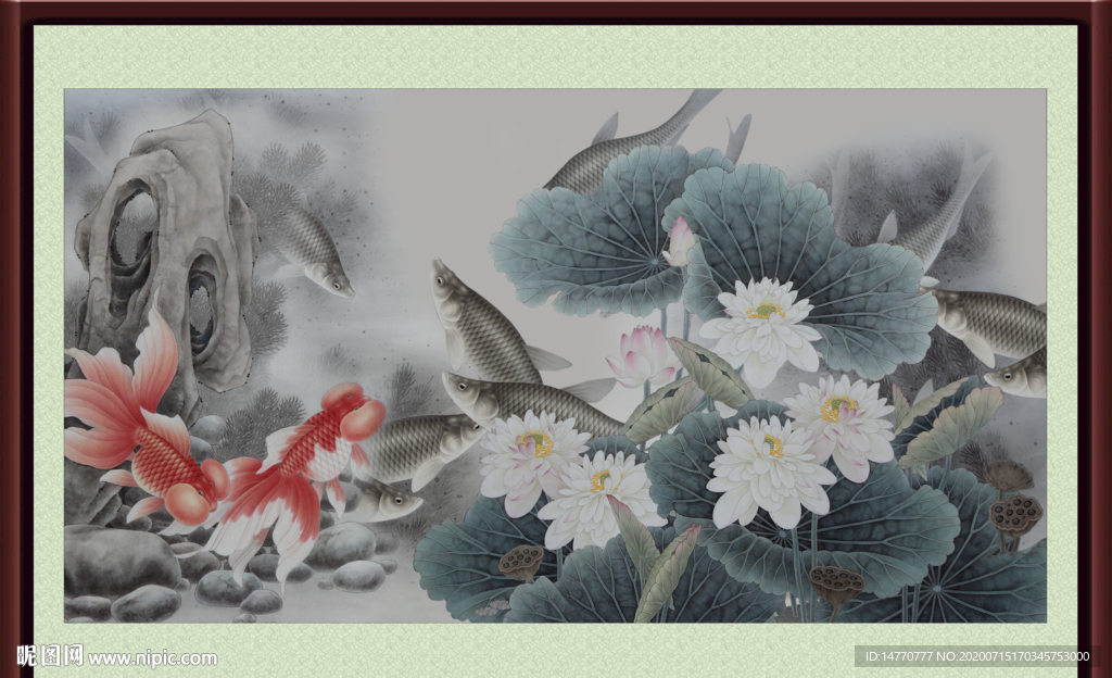 国画 荷花