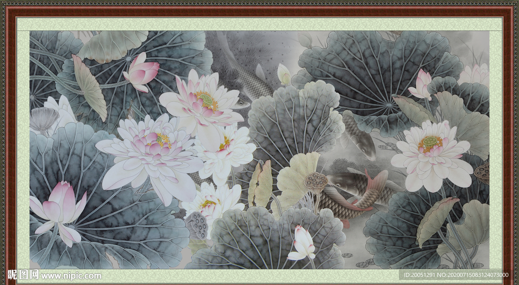 国画荷花