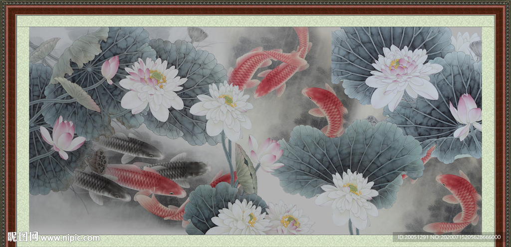 国画荷花