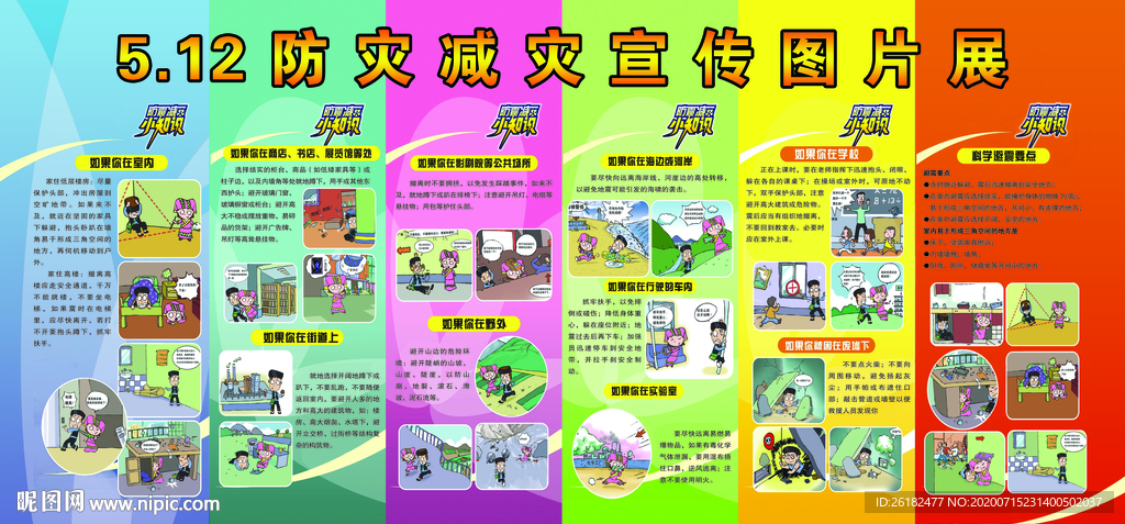 防灾减灾宣传图展板