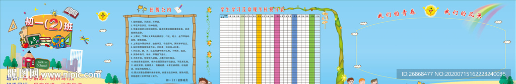 5.05x1米 班级文化黑板报
