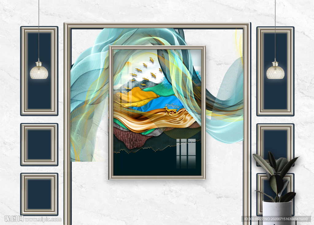 北欧背景墙