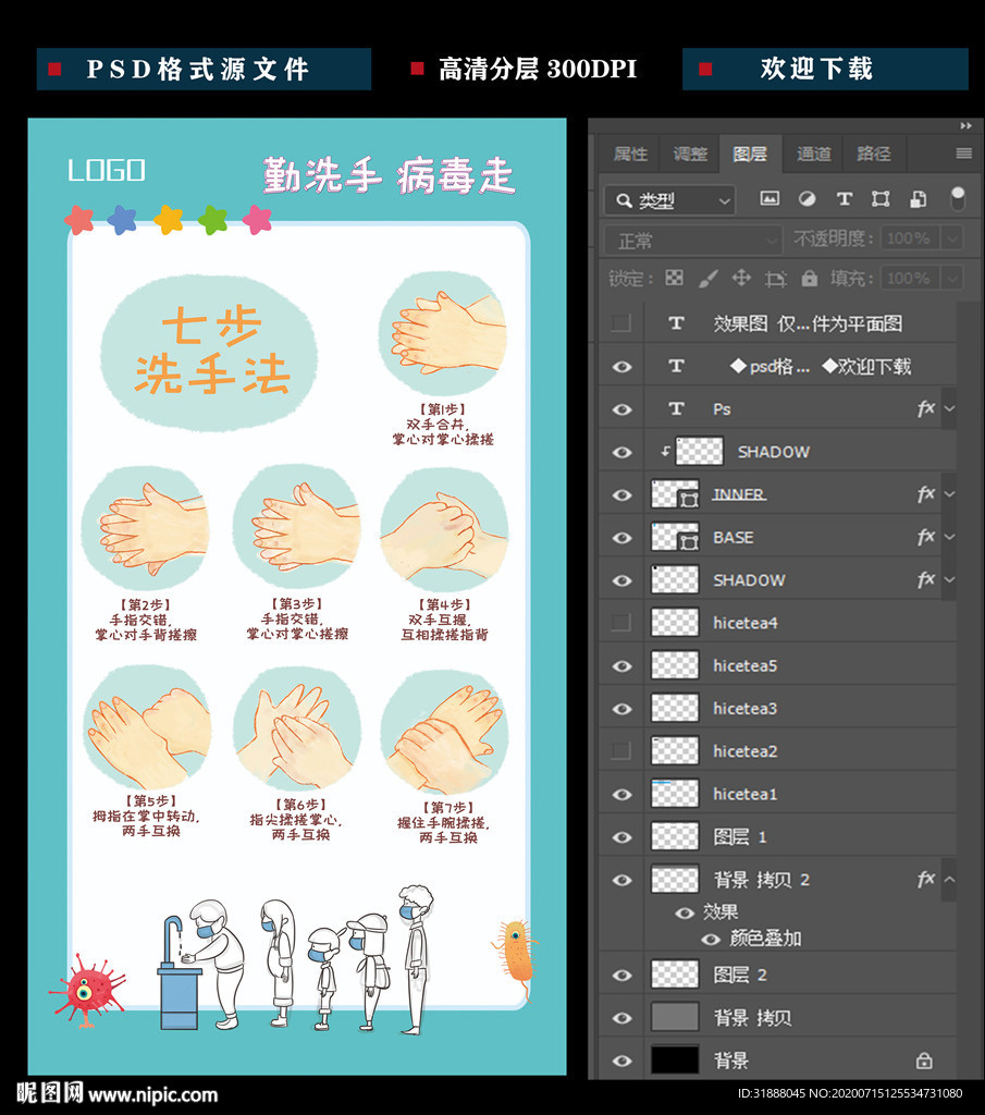 七步洗手法