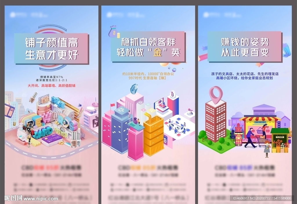 房地产商铺价值点系列刷屏海报