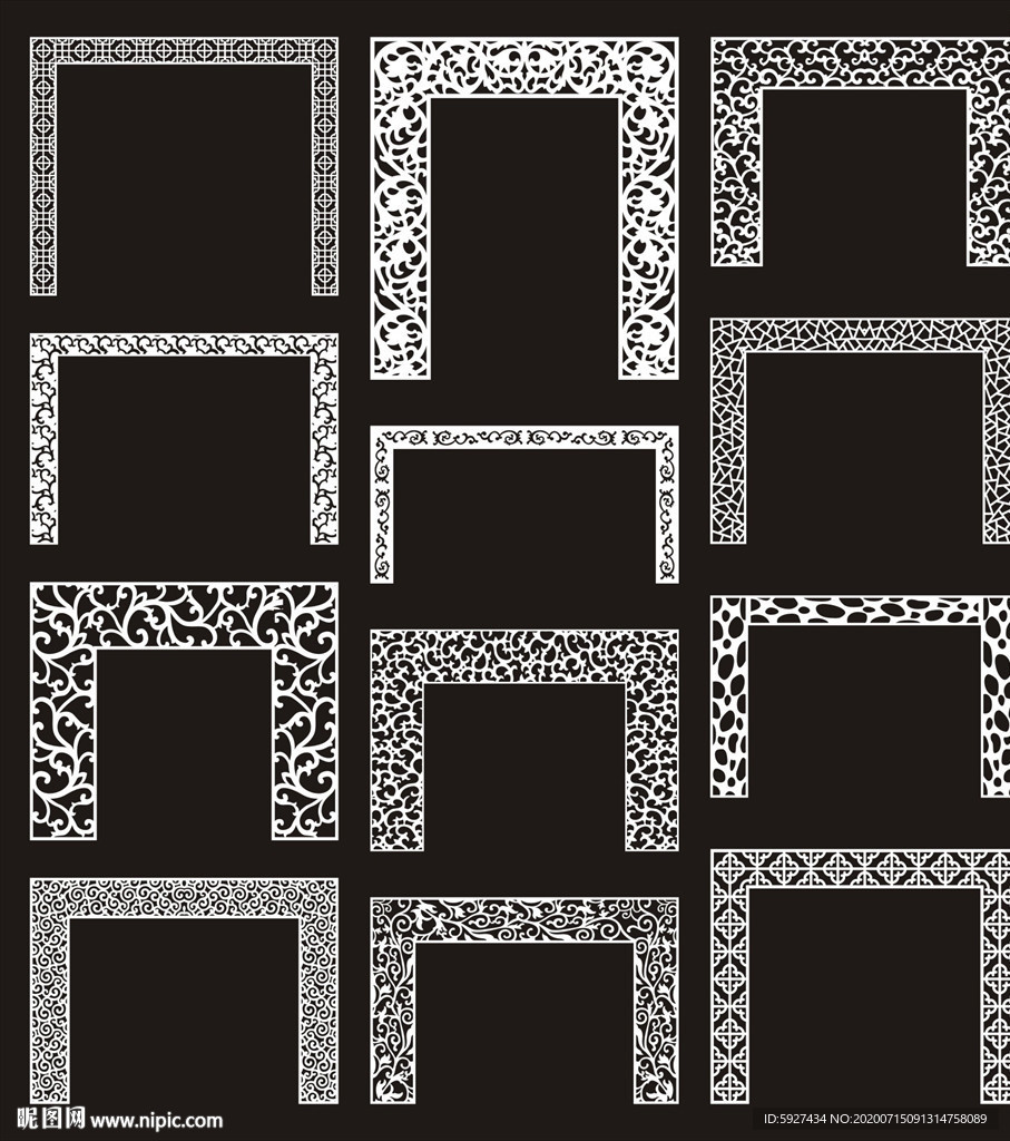 背景墙隔断雕花