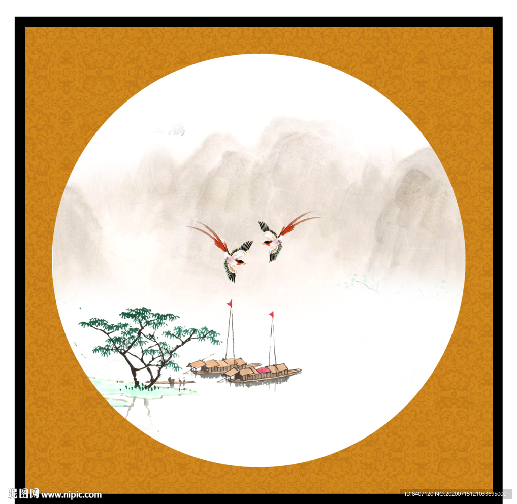 水墨山水画