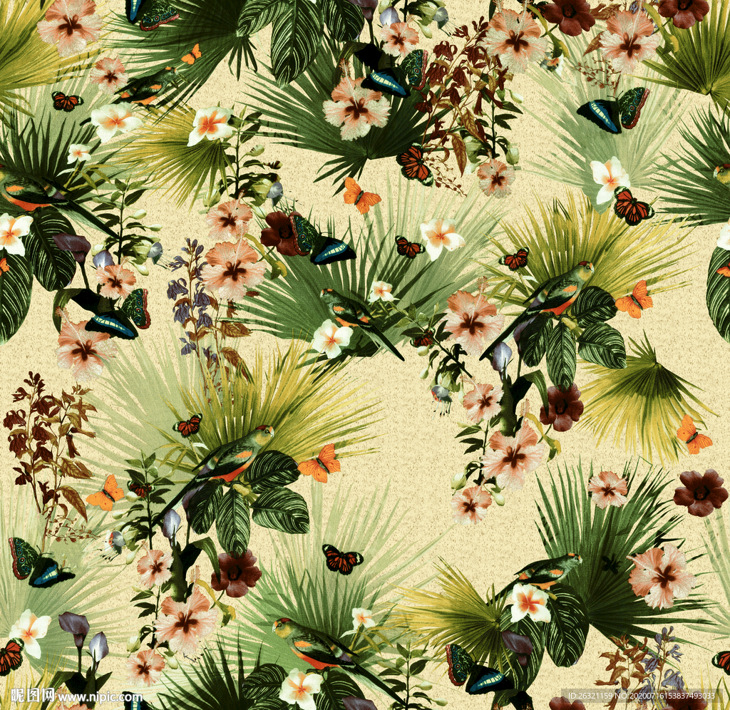 花型 花朵 花纹 数码 印花