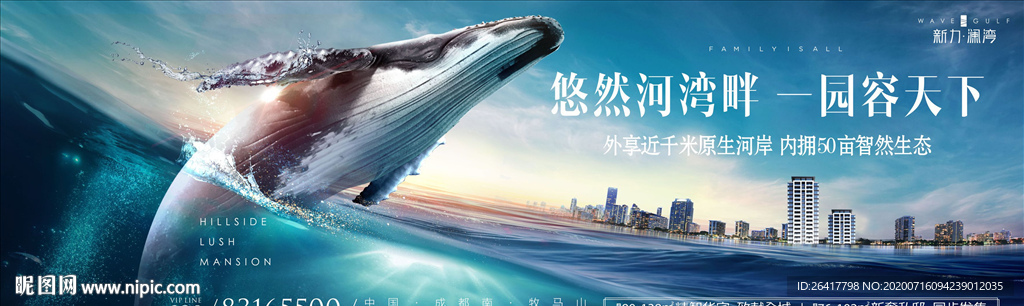 江景 江湾豪宅鲸鱼图片