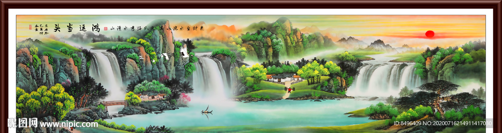 山水画国画山水画