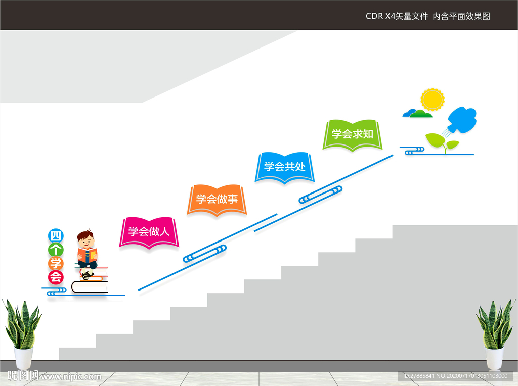 学校楼梯文化墙