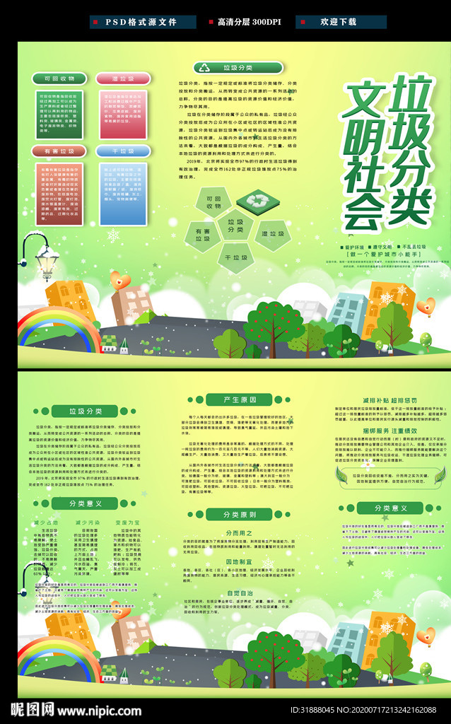 垃圾分类三折页