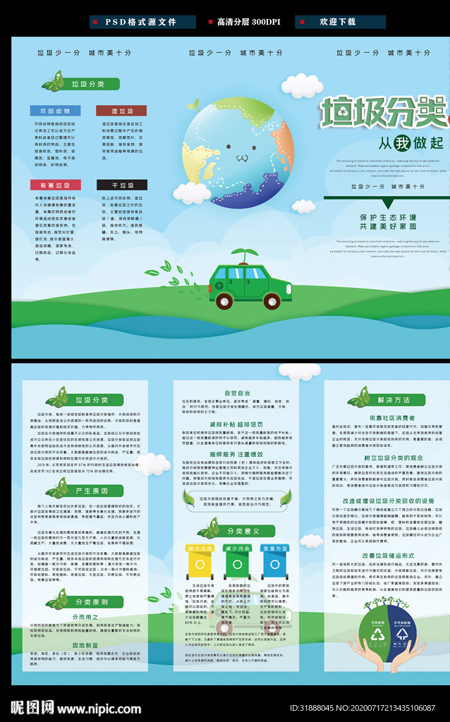 垃圾分类三折页