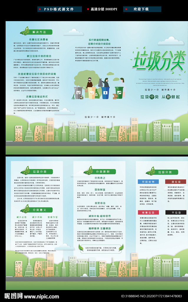 垃圾分类三折页