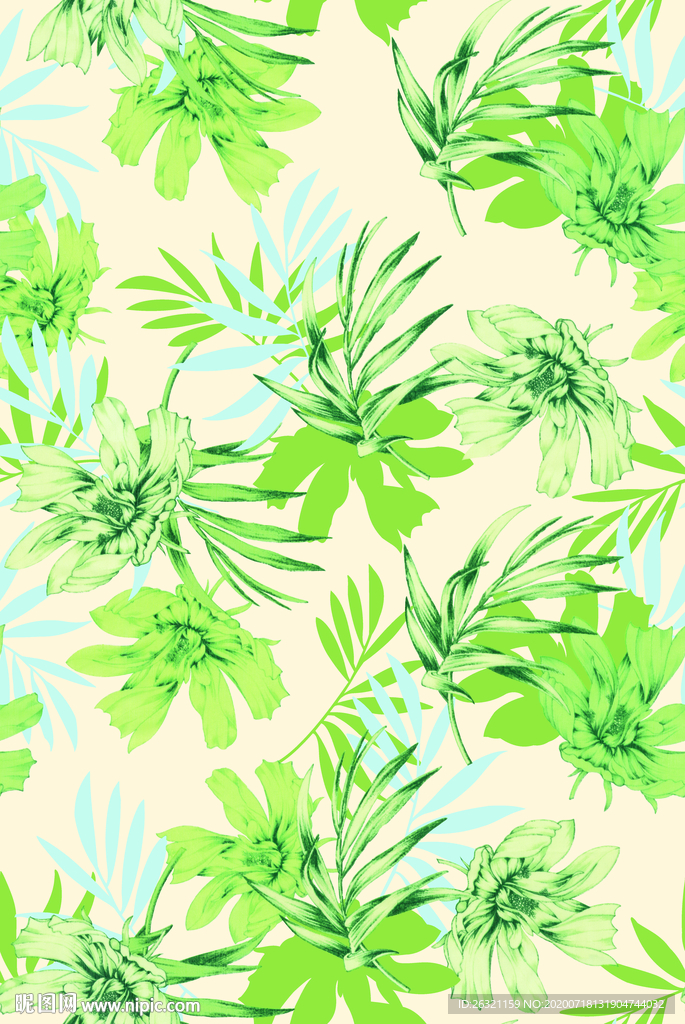 花型 数码 印花 花纹  底纹