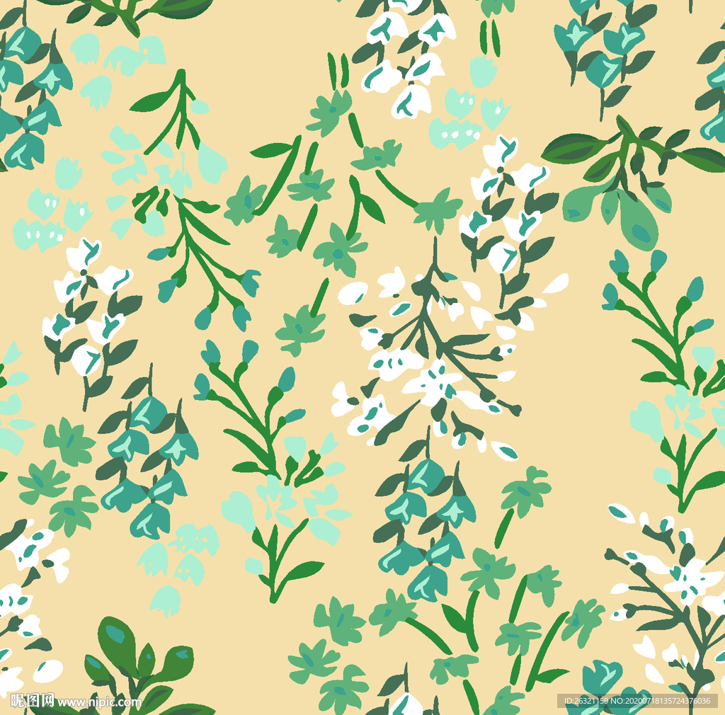 花型 数码 印花 花纹  底纹