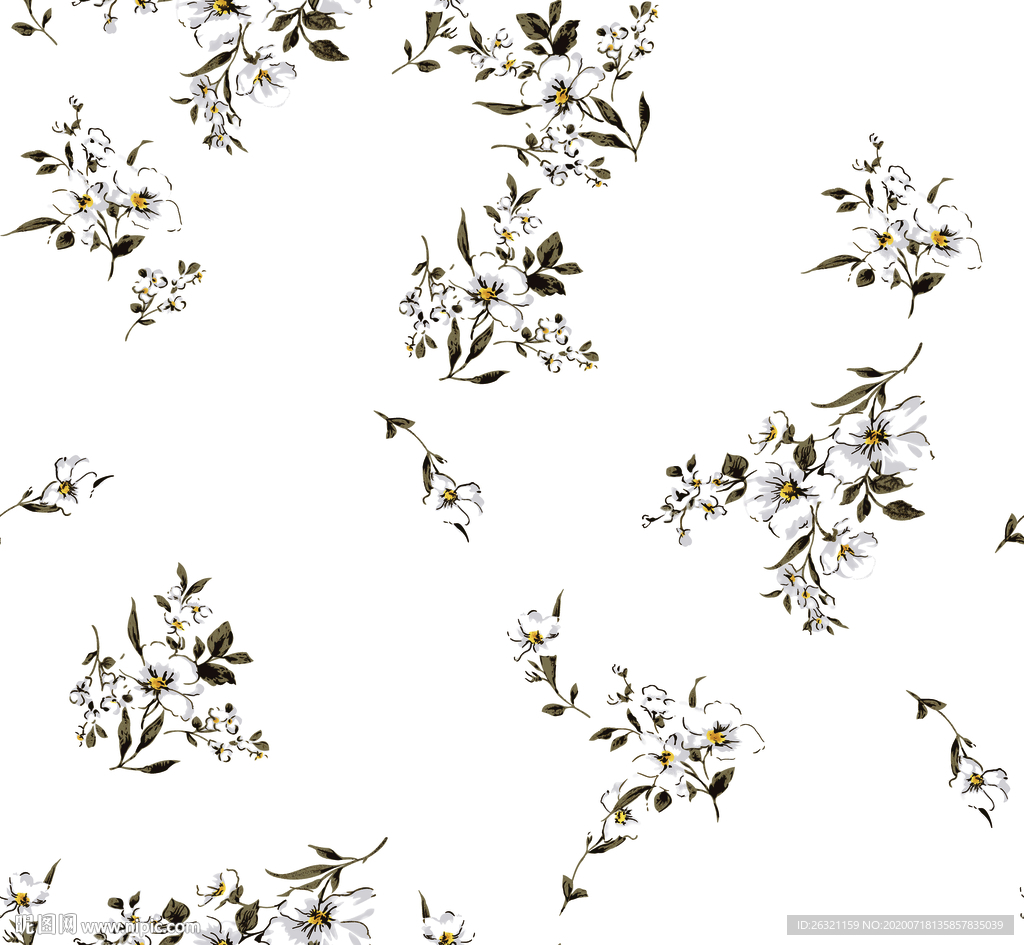 花型 数码 印花 花纹  底纹