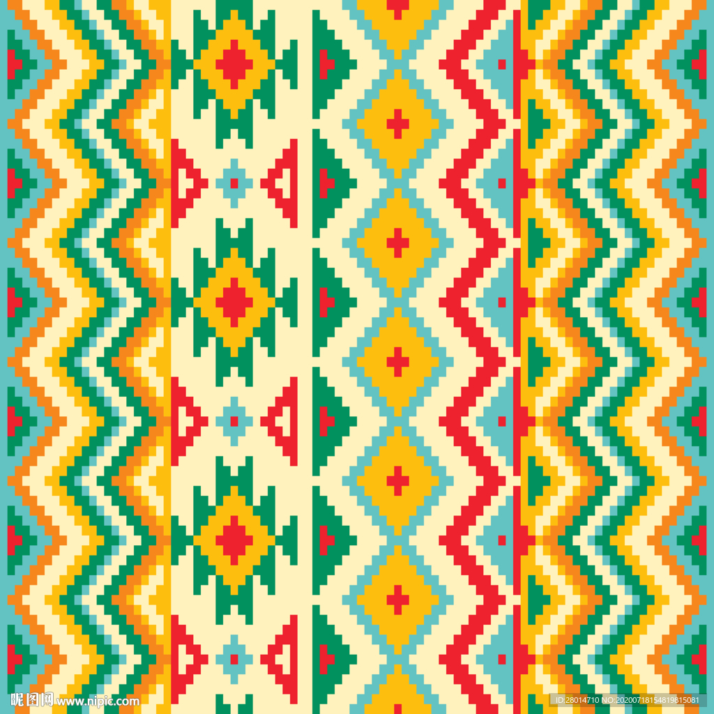 民族部落风格无缝图案