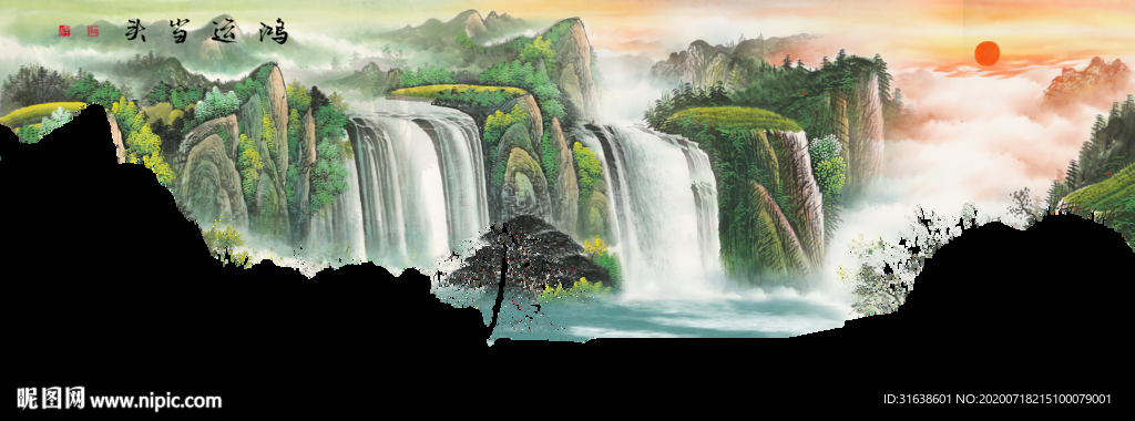 山水画国画山水画