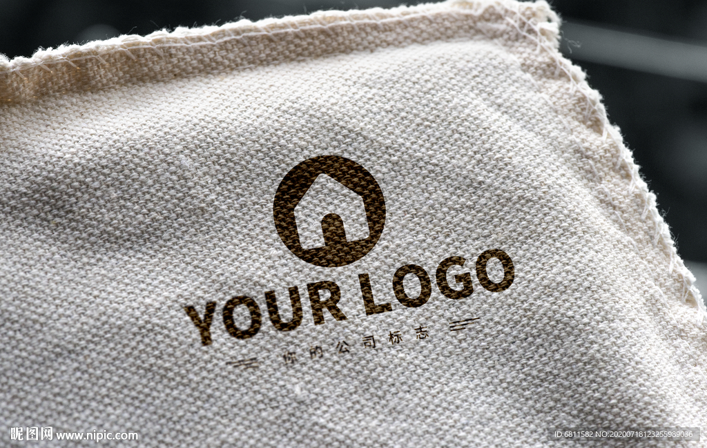 麻布帆布尼龙布LOGO效果样机