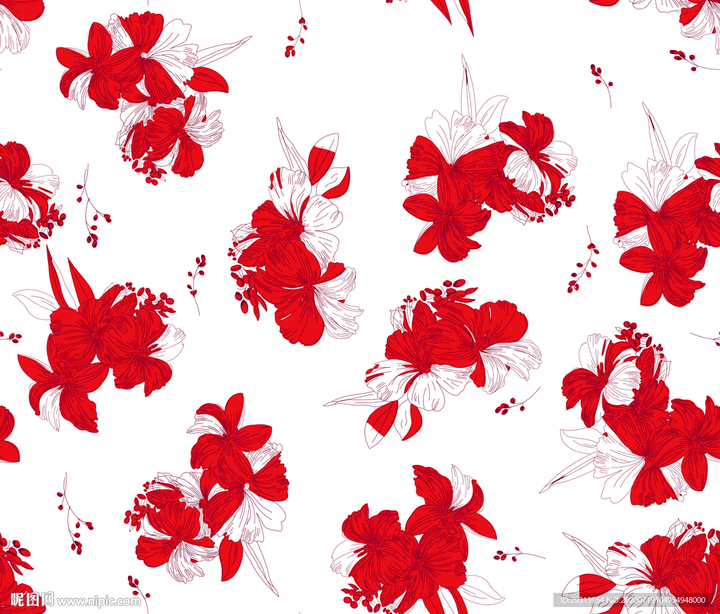 数码印花大花朵