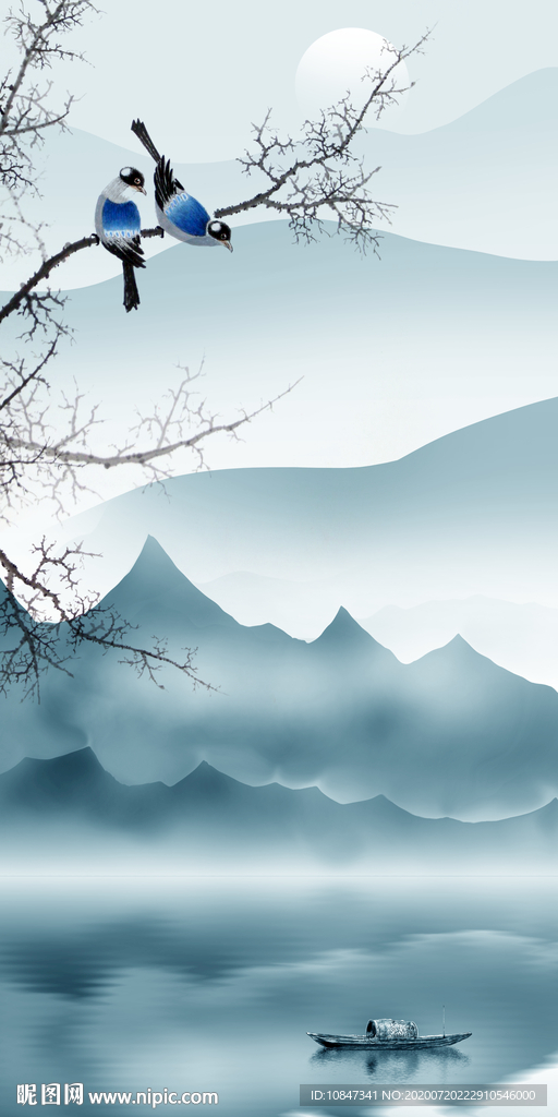 最新山水玄关 TIF分层