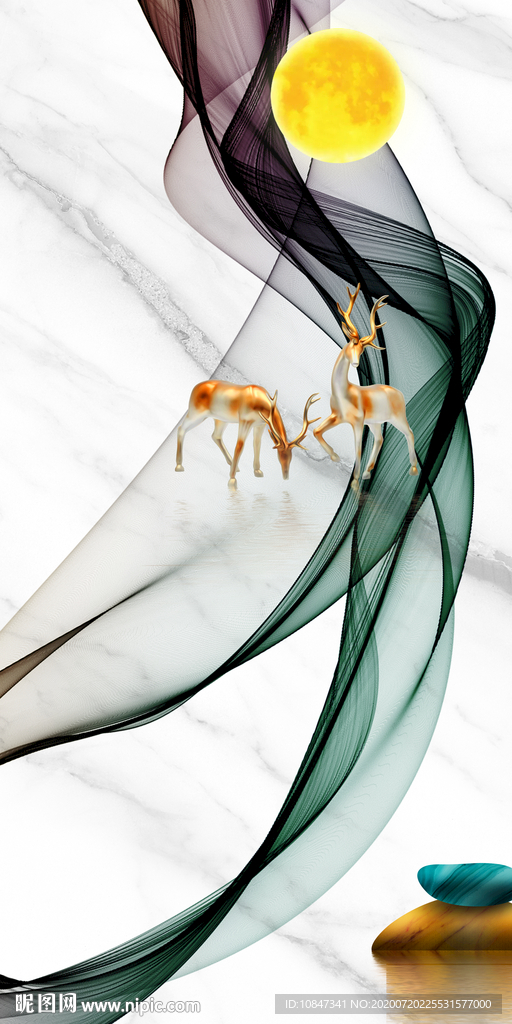 线条新山水玄关 TIF分层