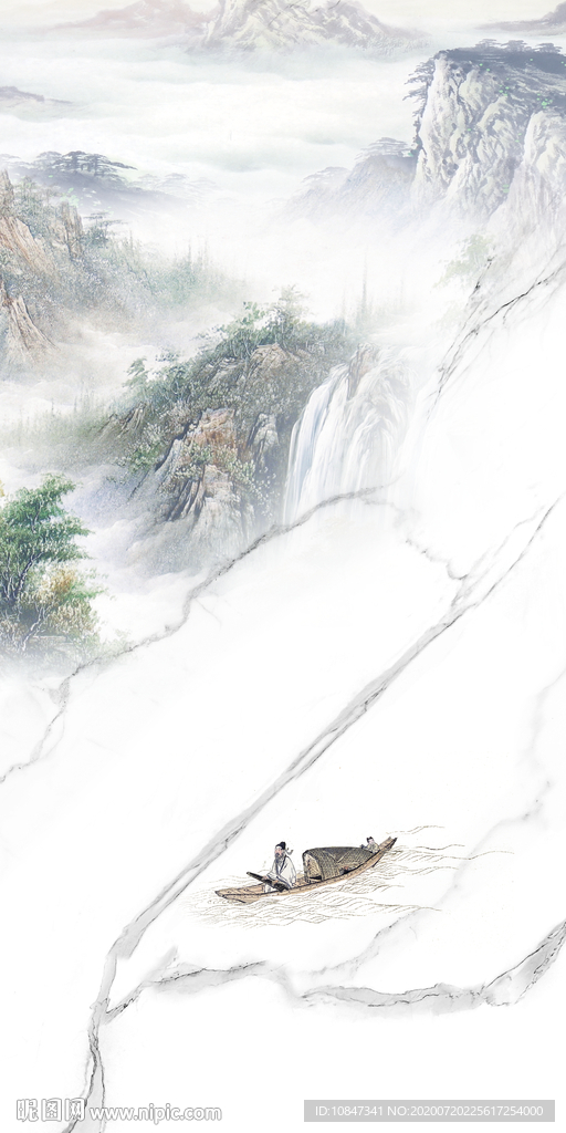 新中式新山水玄关图 TIF分层