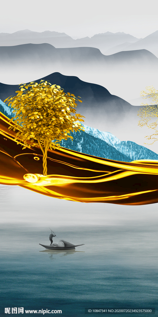 线条新山水玄关 TIF分层