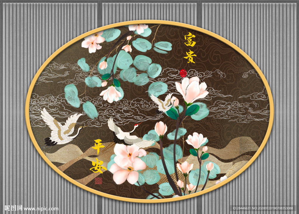 新中式背景墙