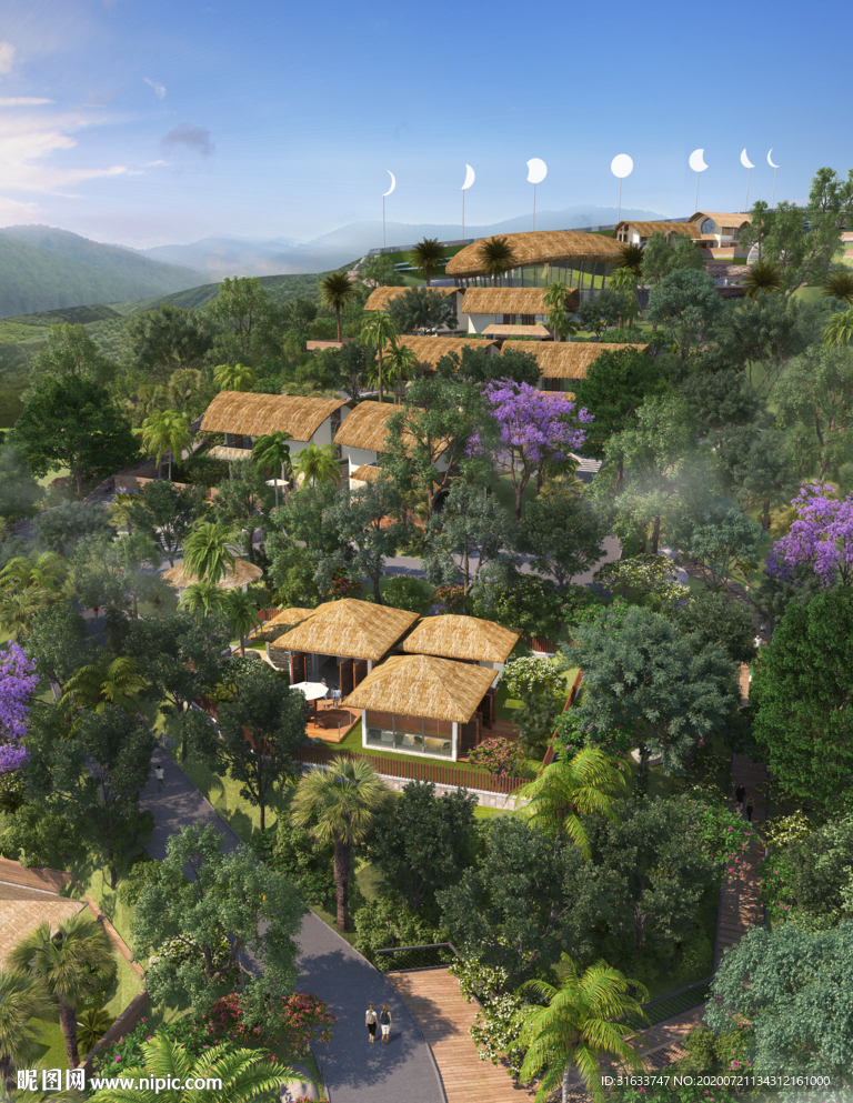 景观度假区鸟瞰图