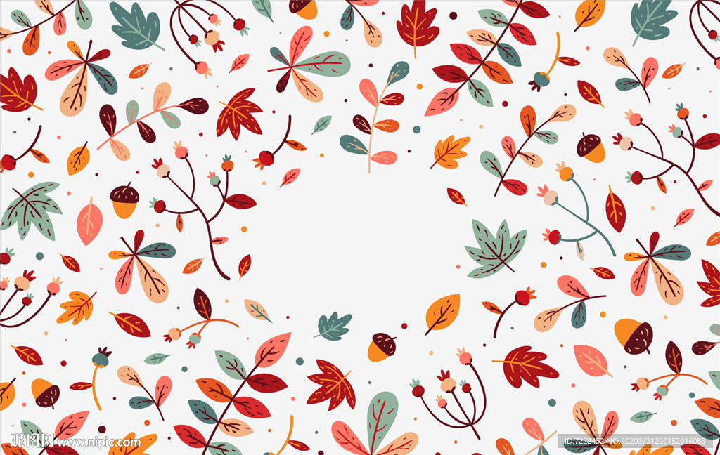 秋叶矢量底纹
