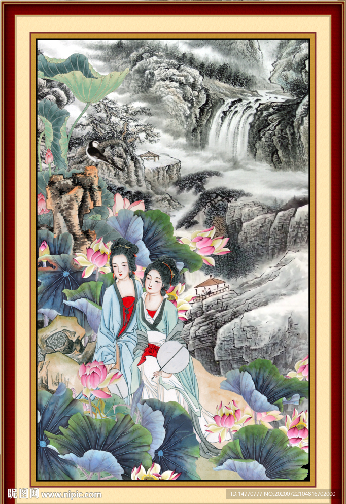 人物屏风