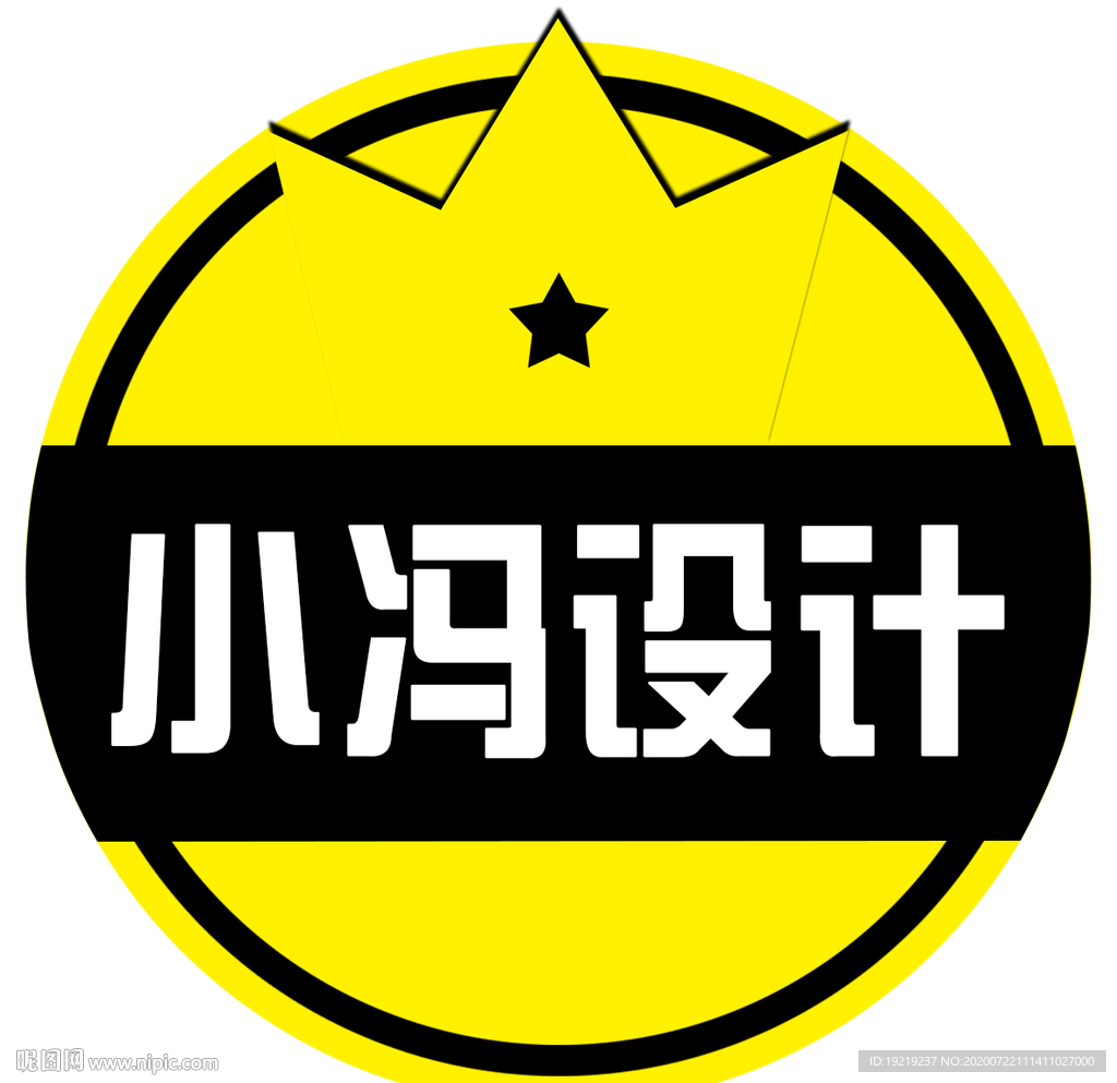 文字图形头像（黑黄）